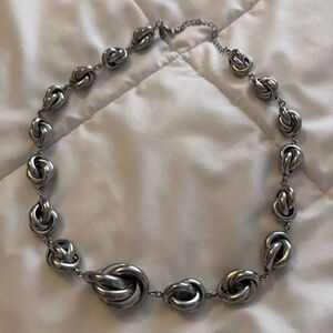 Lia Sophia Silver Knot Necklace, Marina